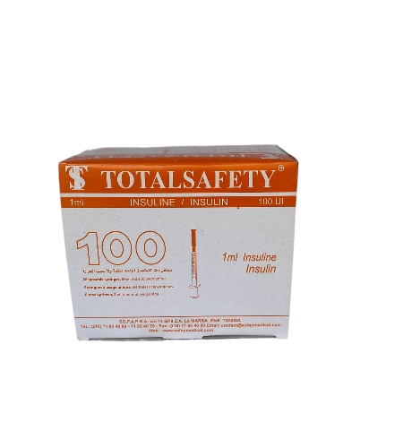 Seringues 1 ml INSULIN (Boite 100)