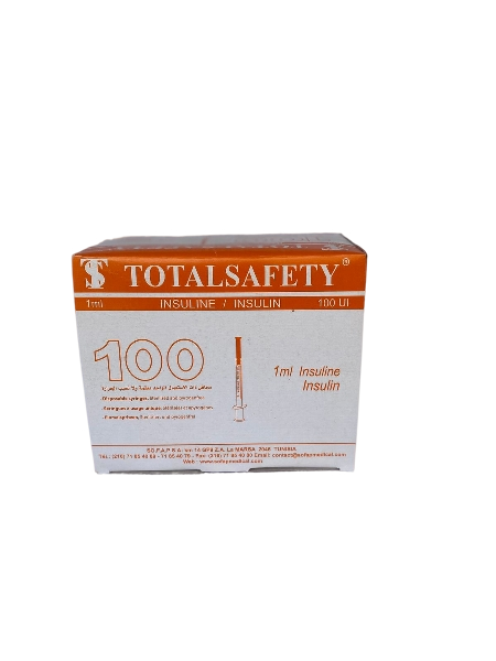 Seringues 1 ml INSULIN (Boite 100)