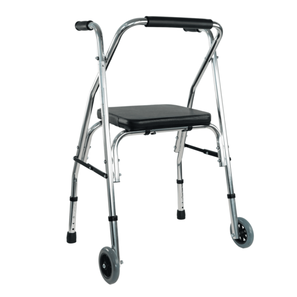 Déambulateur à 2 roues avec assise